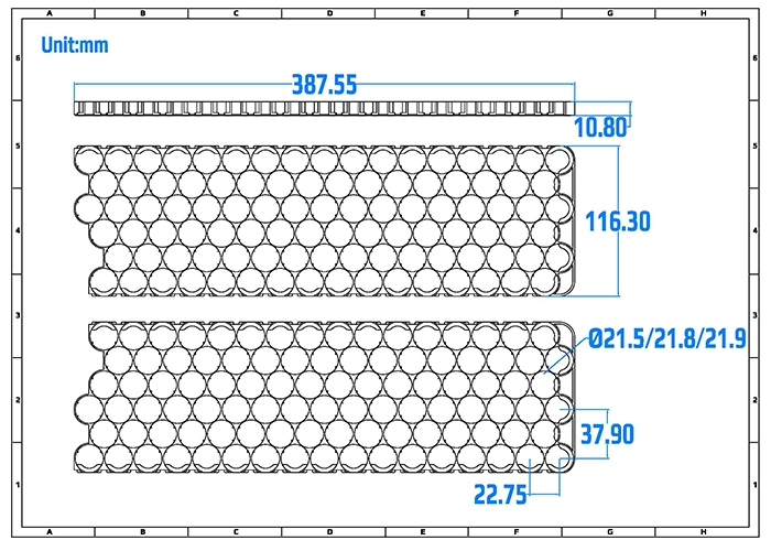 Assembly Diagram of 21700 HaiBa Bracket Nickel Sheet