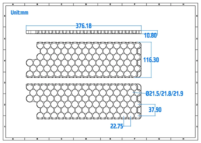 Assembly Diagram of 21700 HaiBa Bracket Nickel Sheet