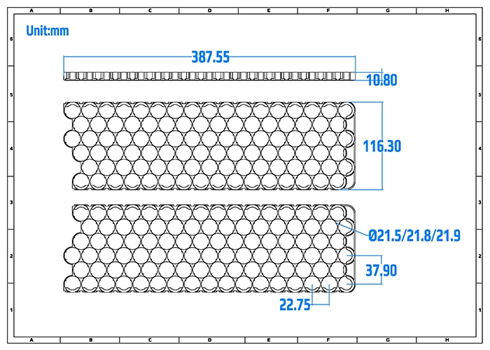Assembly Diagram of 21700 HaiBa Bracket Nickel Sheet