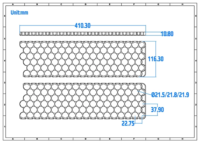 Assembly Diagram of 21700 HaiBa Bracket Nickel Sheet