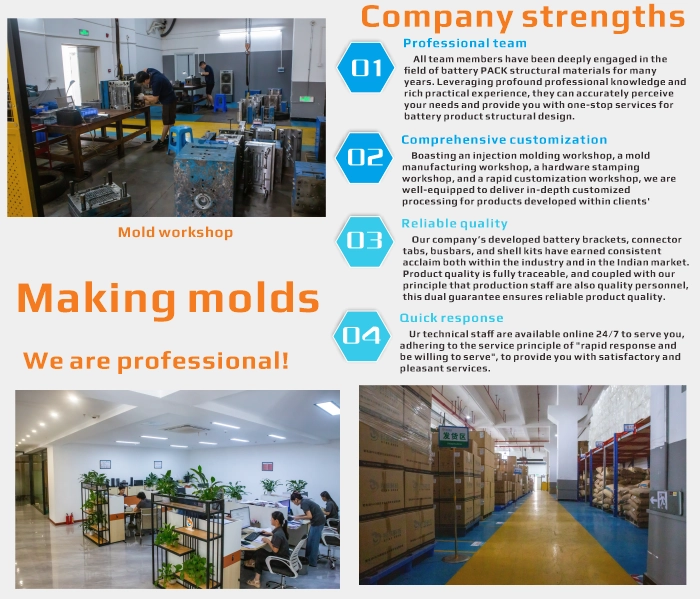 Lithium battery bracket nickel sheet, battery box, set of materials